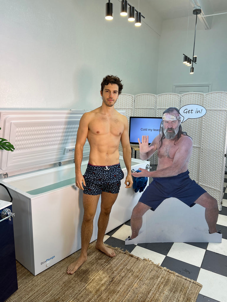 Person Using Chest Freezer Affordable Chest Freezer Cold Plunges | TemperaCure